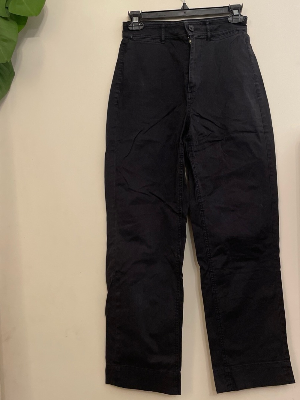 Everlane Black High-Rise Straight Pants Size 0